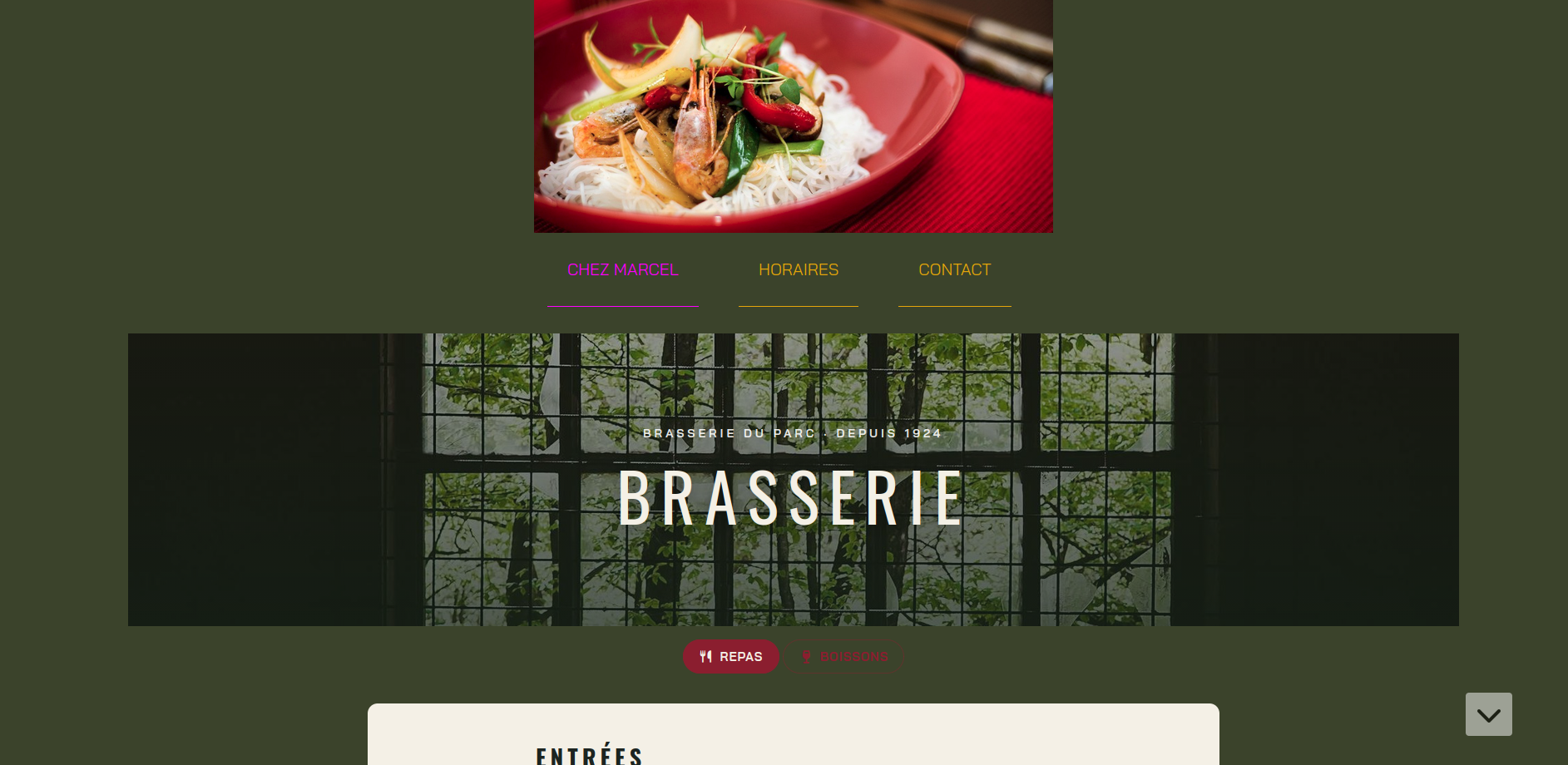 Aperçu du modèle de site vitrine Atelier 1